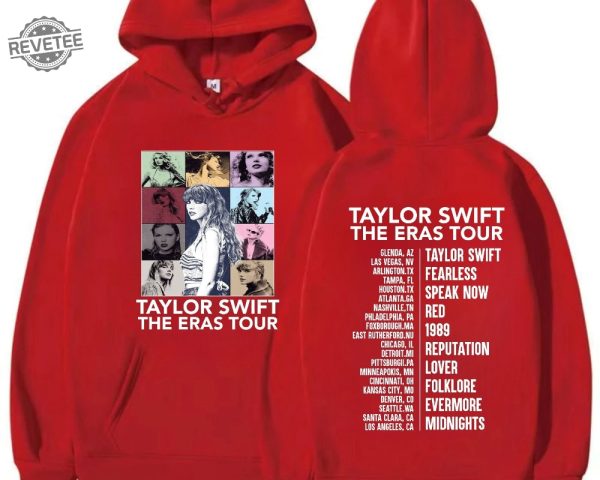 2 Sided Eras Tour Hoodie Trendy Hoodie Unisex Hoodie Oversized Hoodie Womens Sweater Gift For Swifties Unique revetee 3