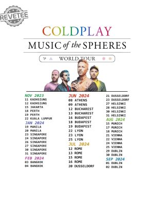 Coldplay Music Band Hoodie Music Of The Spheres Tour 2024 Sweat Retro Coldplay Hoodie World Music Tour Gift For Fan Sweatshirt Unique revetee 5