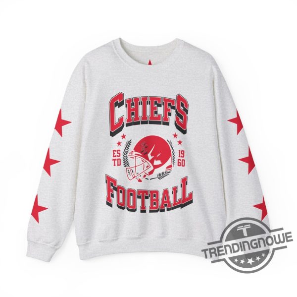 Kansas City Football Sweatshirt Red Ssars Vintage Style Chiefs Football Shirt Karma Is The Guy On The Taylor Chiefs Eras Tour Shirt trendingnowe 1