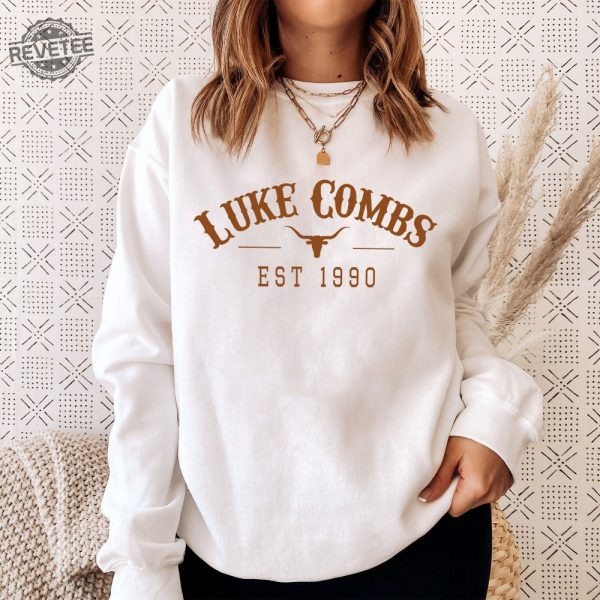 Luke Combs Est 1990 Unisex Sweatshirt T Shirt Hoodie Luke Combs Tour 2023 Merch Retro Luke Combs Bootleggers Fan Luke Combs Fans Gift Unique revetee 1