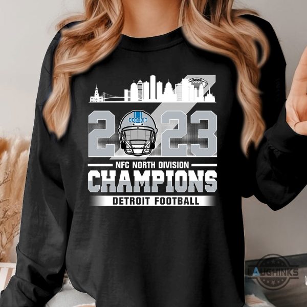 lions division champs shirt sweatshirt hoodie 2023 mens womens detroit lions american football nfc north champions tshirt conquered the north champs fan gift laughinks 2