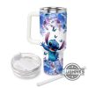 stitch stuff lilo and stitch stanley cups 40 oz ohana means family stitch flower pattern 40oz stainless steel tumbler with handle and straw lid laughinks 1