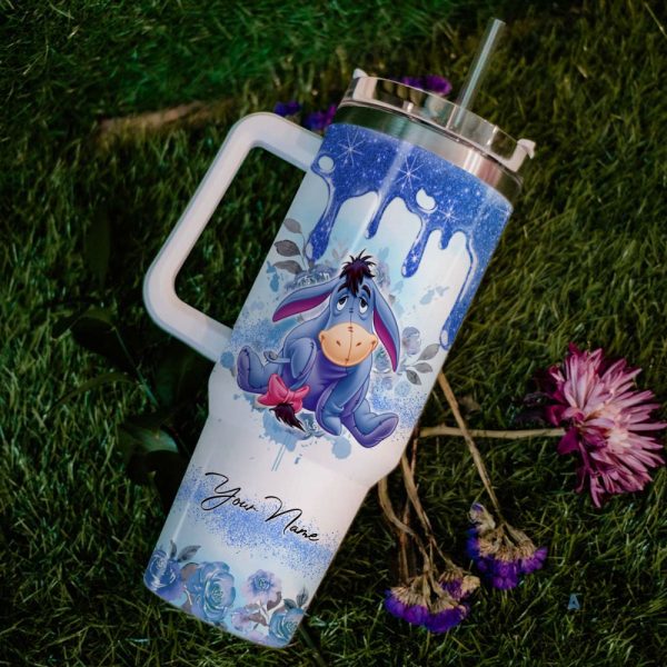 eeyore cup 40 oz custom name i cant adult today take me to disney eeyore 40oz stainless steel tumbler with handle and straw lid laughinks 4