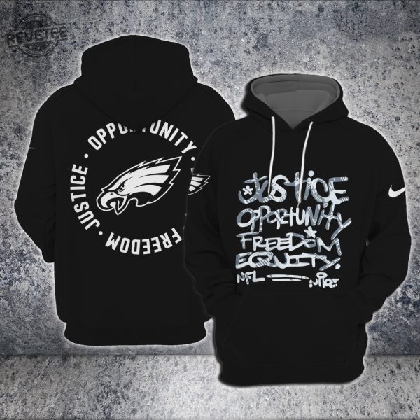 Eagles Justice Opportunity Equity Freedom Hoodie Nfl Philadelphia Eagles Justice Opportunity Equity Freedom Hoodie Unique revetee 3