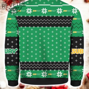 Subway Fast Food Ugly Christmas Sweater Unique revetee 2