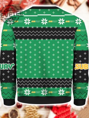 Subway Fast Food Ugly Christmas Sweater Unique revetee 2