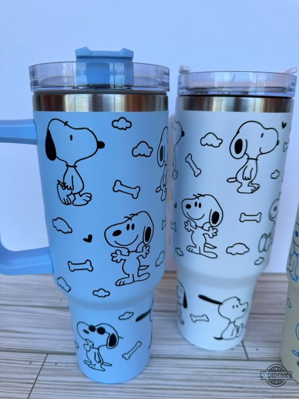 snoopy tumbler 40 oz snoopy the peanuts cute cartoon movie stainless steel stanley cup 40oz dog lovers gift inspired by gong cha snoopy tumblers laughinks 3