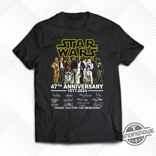 Star Wars 47Th Anniversary Shirt 1977 2024 Thank You For The Memories T Shirt trendingnowe 3