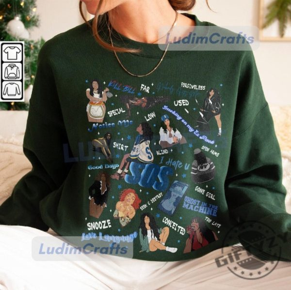 Sza Shirt Sza Good Days Tshirt Sza Sos Tour Sweatshirt 2023 Sza Sos Album Hoodie Gift For Sza Fans giftyzy 6