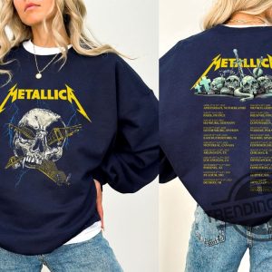Vintage Metallica World Tour 2023 Sweatshirt Metallica Band Shirt Metallica Skull Shirt Music Rock Festival Metallica Music Tour 2023 trendingnowe 2