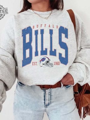 Vintage Buffalo Crewneck Football Sweatshirt Womens Buffalo Sweatshirt Buffalo Football Hoodie Football Fan Sport Sweatshirt Unique revetee 2