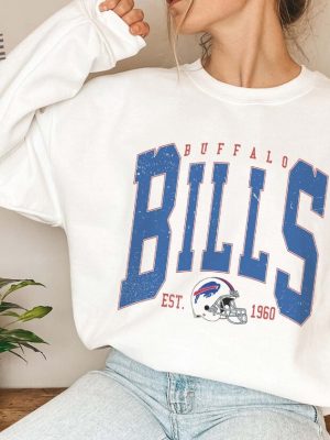 Vintage Buffalo Crewneck Football Sweatshirt Womens Buffalo Sweatshirt Buffalo Football Hoodie Football Fan Sport Sweatshirt Unique revetee 4