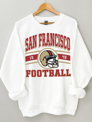 San Francisco Football Sweatshirt Unisex San Francisco Football Sweatshirt Vintage Style San Francisco Football Shirt Sunday Football Unique revetee 5