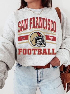 San Francisco Football Sweatshirt Unisex San Francisco Football Sweatshirt Vintage Style San Francisco Football Shirt Sunday Football Unique revetee 6