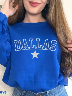 Embroidered Dallas Sweatshirt Embroidered Texas Sweatshirt Dallas Crewneck Dallas Football Dallas Hockey Embroidered Dallas Crewneck Unique revetee 2