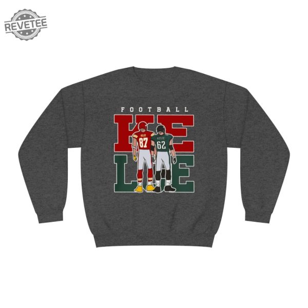 Unisex Jason Kelce Travis Kelce Sweatshirt American Football Shirt Football Fan Gift Shirt Crewneck Sweatshirt Unique revetee 4 1