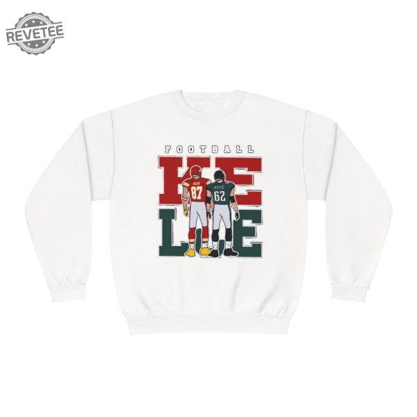 Unisex Jason Kelce Travis Kelce Sweatshirt American Football Shirt Football Fan Gift Shirt Crewneck Sweatshirt Unique revetee 7