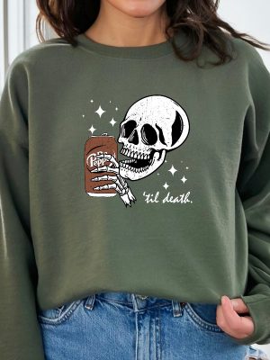 Till Death Dr Pepper Sweatshirt Skeleton Hoodie Halloween Tee Cute Dr Pepper Shirt Skeleton Drinking Dr Pepper Sweatshirt Unique revetee 4