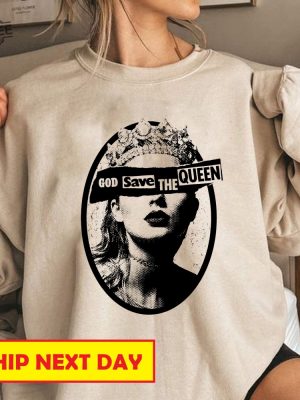 Retro Reputation Sweatshirt God Save The Queen Sweatshirt Taylor Shirt Ts Swiftie Merch Taylors Version Sweatshirt Gift For Swifties Unique revetee 2