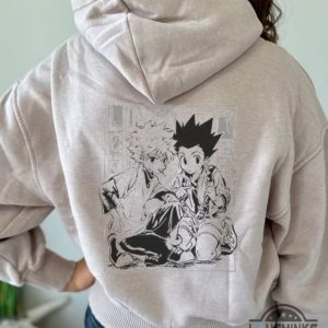 hunter x hunter hoodie tshirt sweatshirt mens womens back side vintage anime hoodie gift for h x h anime lover fan laughinks 2