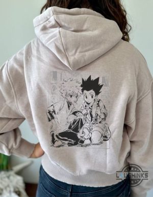 hunter x hunter hoodie tshirt sweatshirt mens womens back side vintage anime hoodie gift for h x h anime lover fan laughinks 2