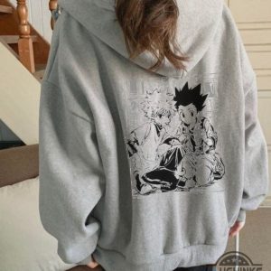 hunter x hunter hoodie tshirt sweatshirt mens womens back side vintage anime hoodie gift for h x h anime lover fan laughinks 3