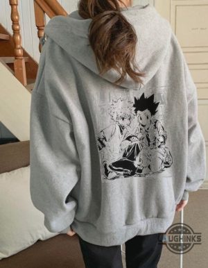 hunter x hunter hoodie tshirt sweatshirt mens womens back side vintage anime hoodie gift for h x h anime lover fan laughinks 3