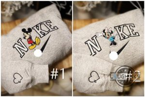 embroidered disney sweatshirt tshirt hoodie vintage minnie x mickey valentines day shirts personalized disney matching couple gift laughinks 1