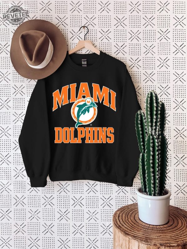 Miami Dolphins Sweatshirt Dolphins Erst 1965 Crewneck Dolphins Shirt Dolphins Miami Sweater Dolphins Fan Gifts Sunday Football Tee Unique revetee 1