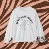Karma Is A Cat Shirt Cat Lover Hoodie Positive Quote T Shirt Funny Teachers Gift trendingnowe 3