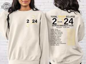 2024 Total Solar Eclipse North America Tour Shirt Astronomy Lover Tshirts Astronomy Gifts Astronomy Shirts Space Shirts Unique revetee 2