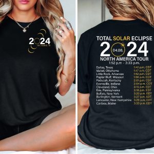 2024 Total Solar Eclipse North America Tour Shirt Astronomy Lover Tshirts Astronomy Gifts Astronomy Shirts Space Shirts Unique revetee 3