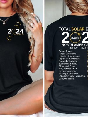 2024 Total Solar Eclipse North America Tour Shirt Astronomy Lover Tshirts Astronomy Gifts Astronomy Shirts Space Shirts Unique revetee 3