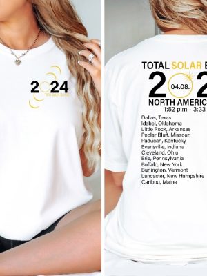 2024 Total Solar Eclipse North America Tour Shirt Astronomy Lover Tshirts Astronomy Gifts Astronomy Shirts Space Shirts Unique revetee 4