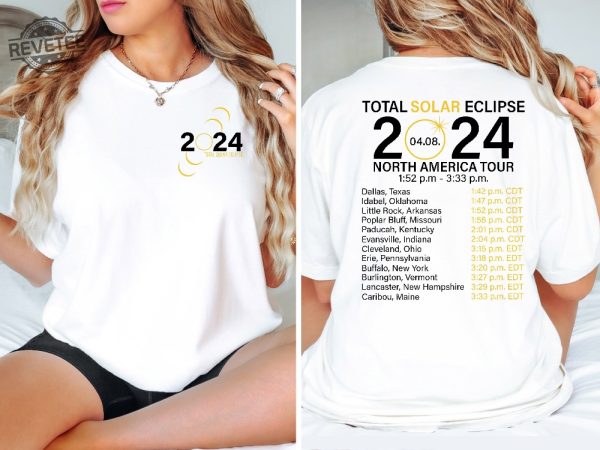 2024 Total Solar Eclipse North America Tour Shirt Astronomy Lover Tshirts Astronomy Gifts Astronomy Shirts Space Shirts Unique revetee 4