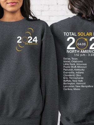 2024 Total Solar Eclipse North America Tour Shirt Astronomy Lover Tshirts Astronomy Gifts Astronomy Shirts Space Shirts Unique revetee 6