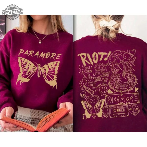 Paramore Doodle Art Sweatshirt Paramore Album Lyrics Merch Hoodie Hayley Shirt Williams Fan Tee Music Tour 2023 Unique revetee 5 1