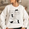 Cat And Music Notes Sweatshirt Funny Musician Sweater Cat And Music Lover Sweatshirt Cat Playing Music Note Sweater Kitty Sweatshirt Unique revetee 1