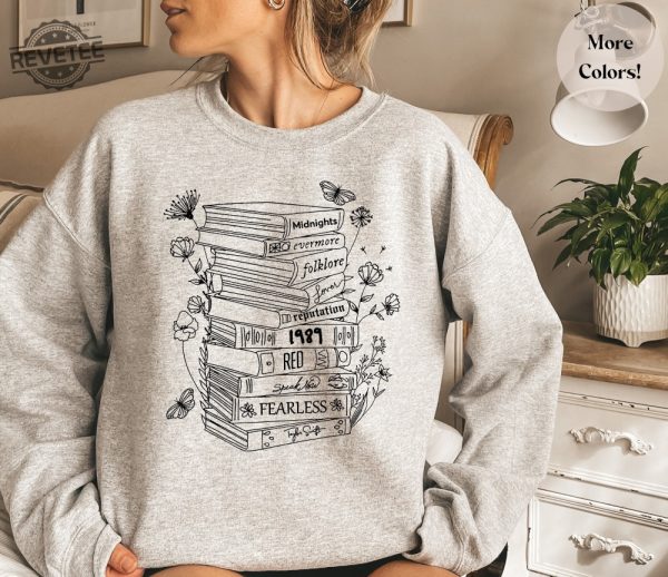 Music Album Books Shirt 1989 Sweatshirt Floral Album Shirt Music Sweatshirt Sweatshirt Gift For Her Gift For Music Lovers In My Era Unique revetee 1