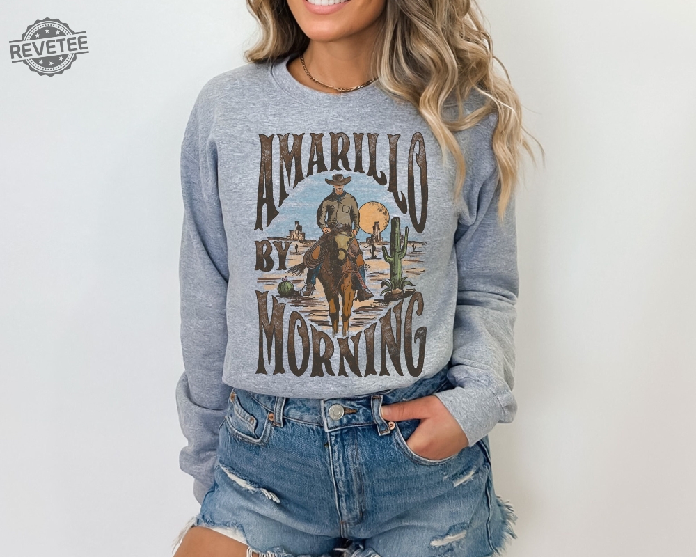 Amarillo By Morning Sweatshirt Amarillo Sweater Country Sweater Texas Sweater Country Music Sweater Western Sweater Country Music Sweater Unique