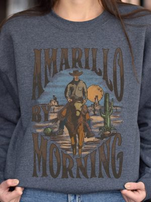 Amarillo By Morning Sweatshirt Amarillo Sweater Country Sweater Texas Sweater Country Music Sweater Western Sweater Country Music Sweater Unique revetee 2