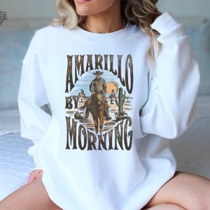 Amarillo By Morning Sweatshirt Amarillo Sweater Country Sweater Texas Sweater Country Music Sweater Western Sweater Country Music Sweater Unique revetee 3