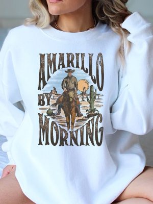 Amarillo By Morning Sweatshirt Amarillo Sweater Country Sweater Texas Sweater Country Music Sweater Western Sweater Country Music Sweater Unique revetee 3