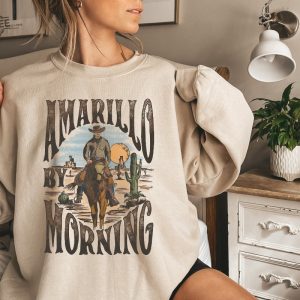 Amarillo By Morning Sweatshirt Amarillo Sweater Country Sweater Texas Sweater Country Music Sweater Western Sweater Country Music Sweater Unique revetee 4