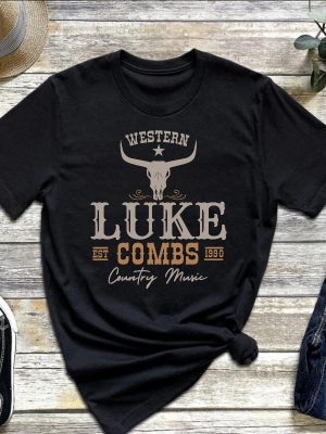 Luke Combs Est 1990 T Shirt Concert Shirt Western Luke Combs Bullhead Tour 2023 Merch Country Music Fan Cowboy Combs Shirt Gift For Her Unique revetee 2