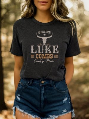 Luke Combs Est 1990 T Shirt Concert Shirt Western Luke Combs Bullhead Tour 2023 Merch Country Music Fan Cowboy Combs Shirt Gift For Her Unique revetee 3