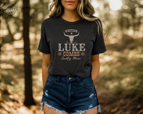 Luke Combs Est 1990 T Shirt Concert Shirt Western Luke Combs Bullhead Tour 2023 Merch Country Music Fan Cowboy Combs Shirt Gift For Her Unique revetee 3