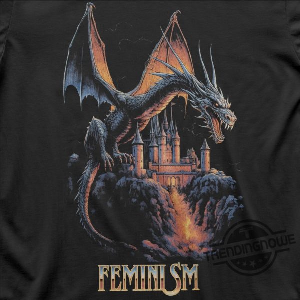 Feminism Dragon Fantasy Shirt trendingnowe 1