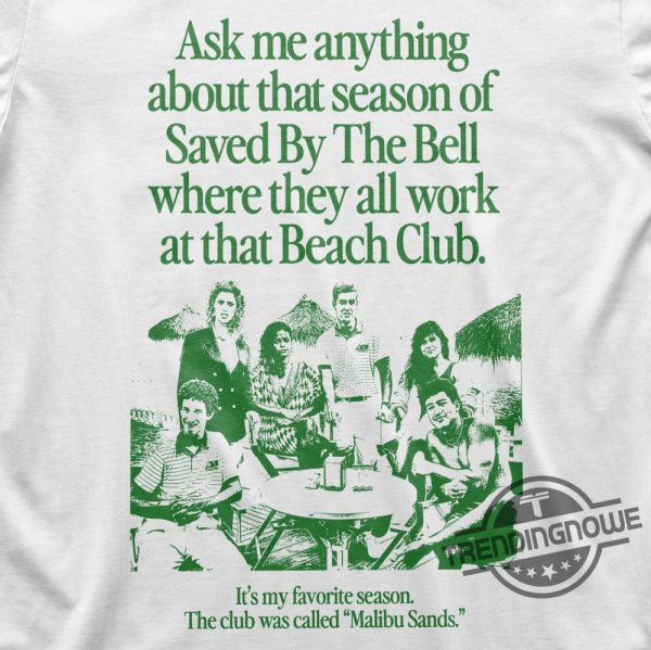 Ama Saved By The Bell Malibu Sands Season Shirt trendingnowe 1