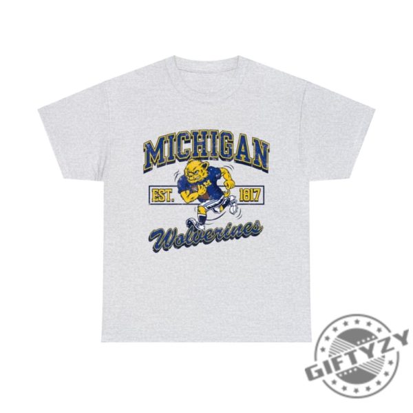 University Of Michigan Wolverines Retro Tshirt Vintage Game Day Tshirt U Of M Football Sweatshirt Trendy Shirt giftyzy 10